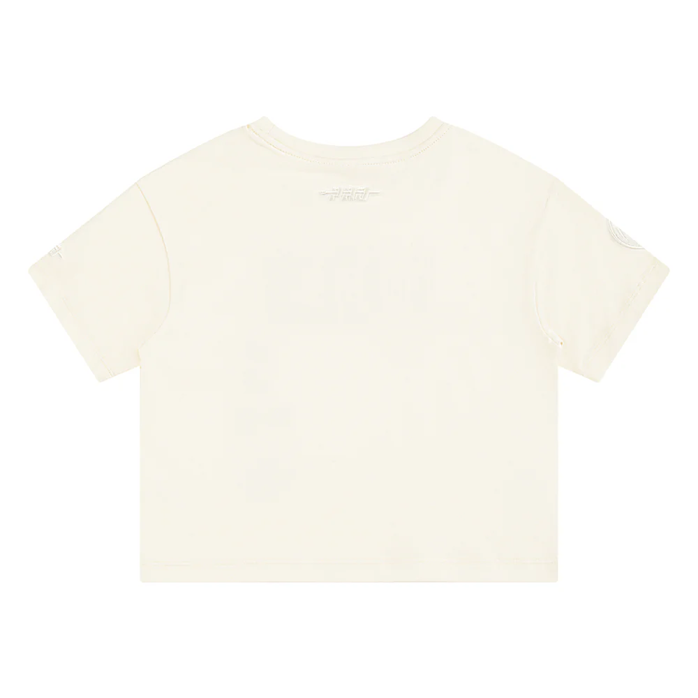 NBA DENVER NUGGETS NEUTRAL TODDLER GIRLS SHORT SLEEVE BOXY TEE (EGGSHELL) - Image 4
