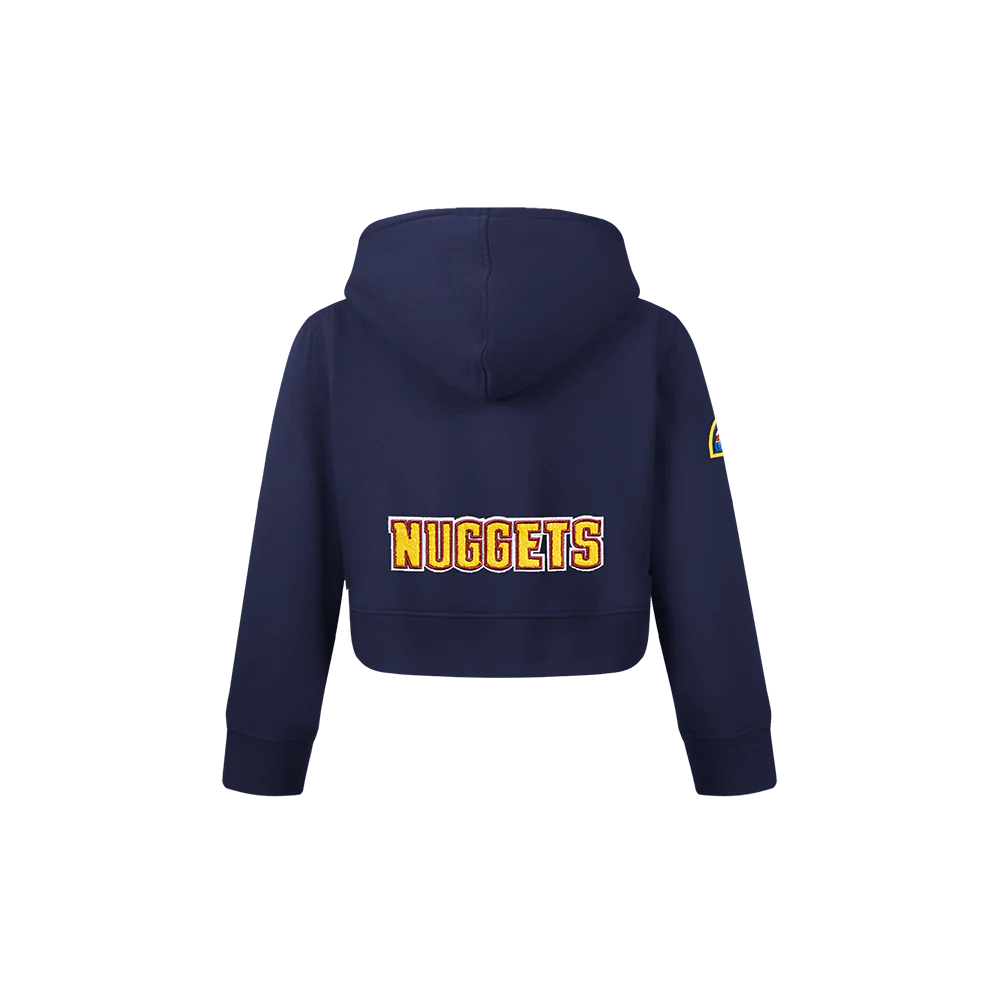 NBA DENVER NUGGETS CLASSIC TODDLER GIRLS FLEECE FULL ZIP HOODIE (MIDNIGHT NAVY) - Image 3