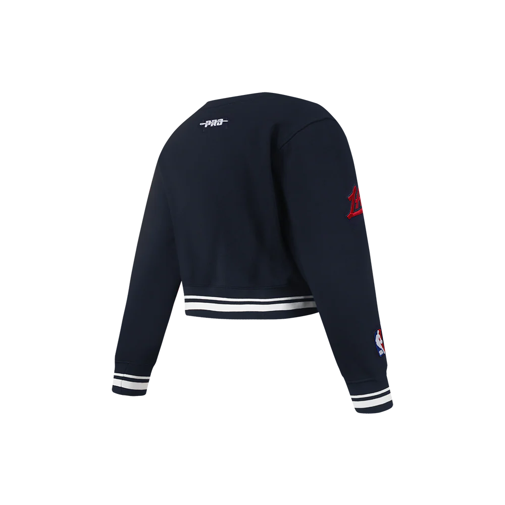NBA DENVER NUGGETS RETRO CLASSIC TODDLER GIRLS RIB FLEECE CREWNECK (MIDNIGHT NAVY) - Image 4