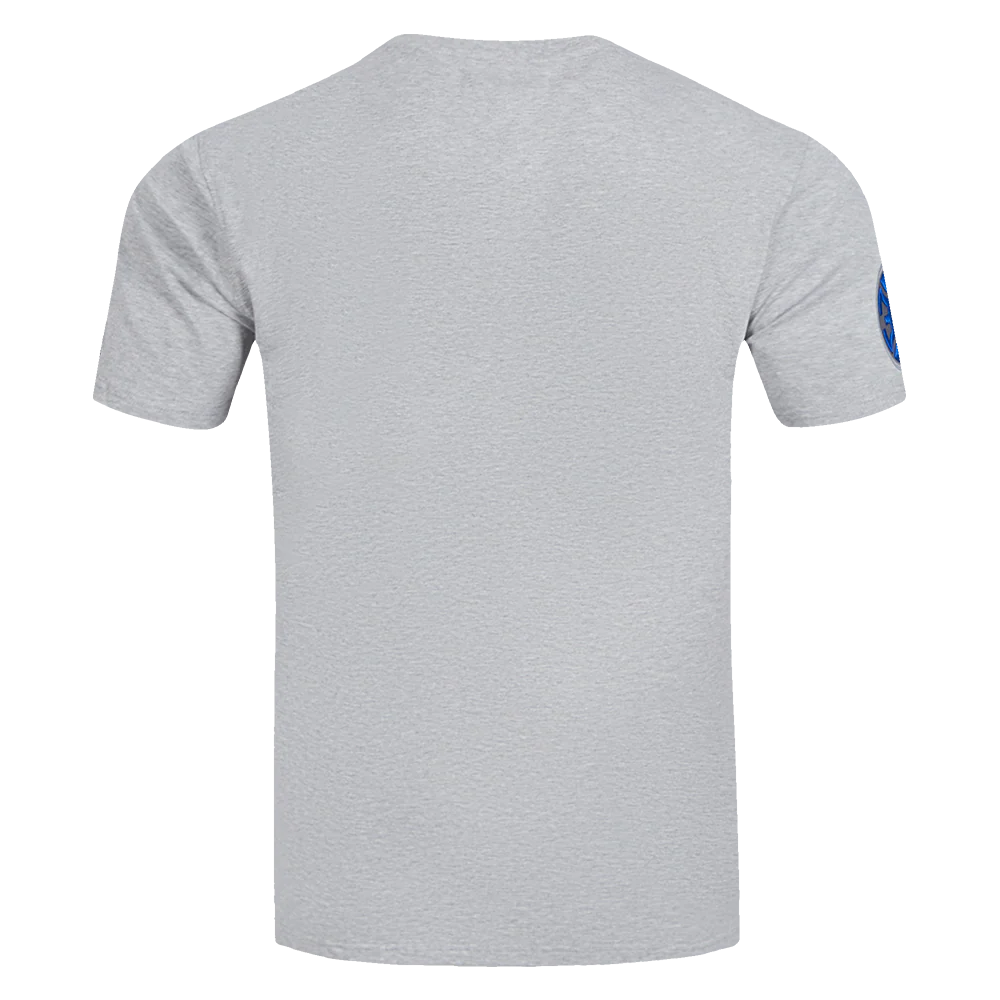 NBA DETROIT PISTONS OLD ENGLISH MEN'S TEE (HEATHER GREY) - Image 3