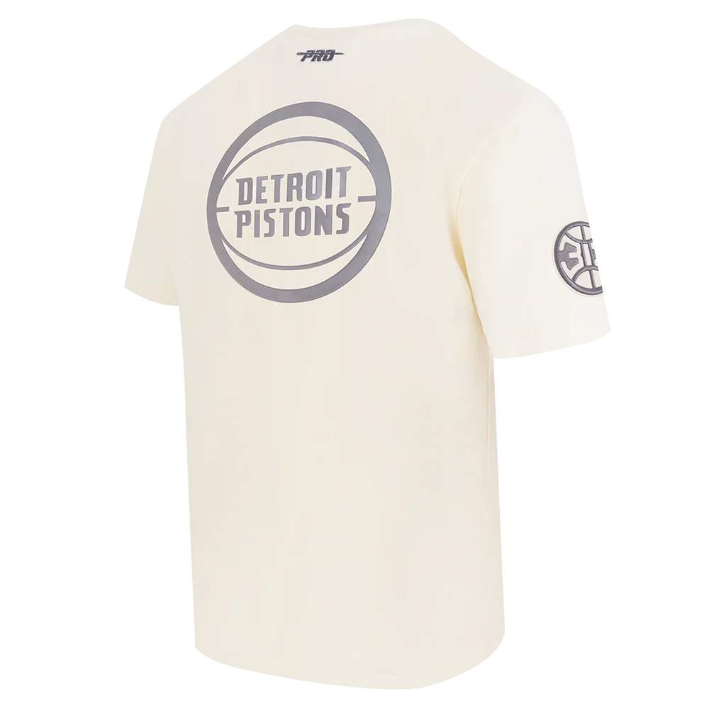 NBA DETROIT PISTONS STREET TEAM MEN'S CJ DROP SHOULDER TEE (EGGSHELL) - Image 4