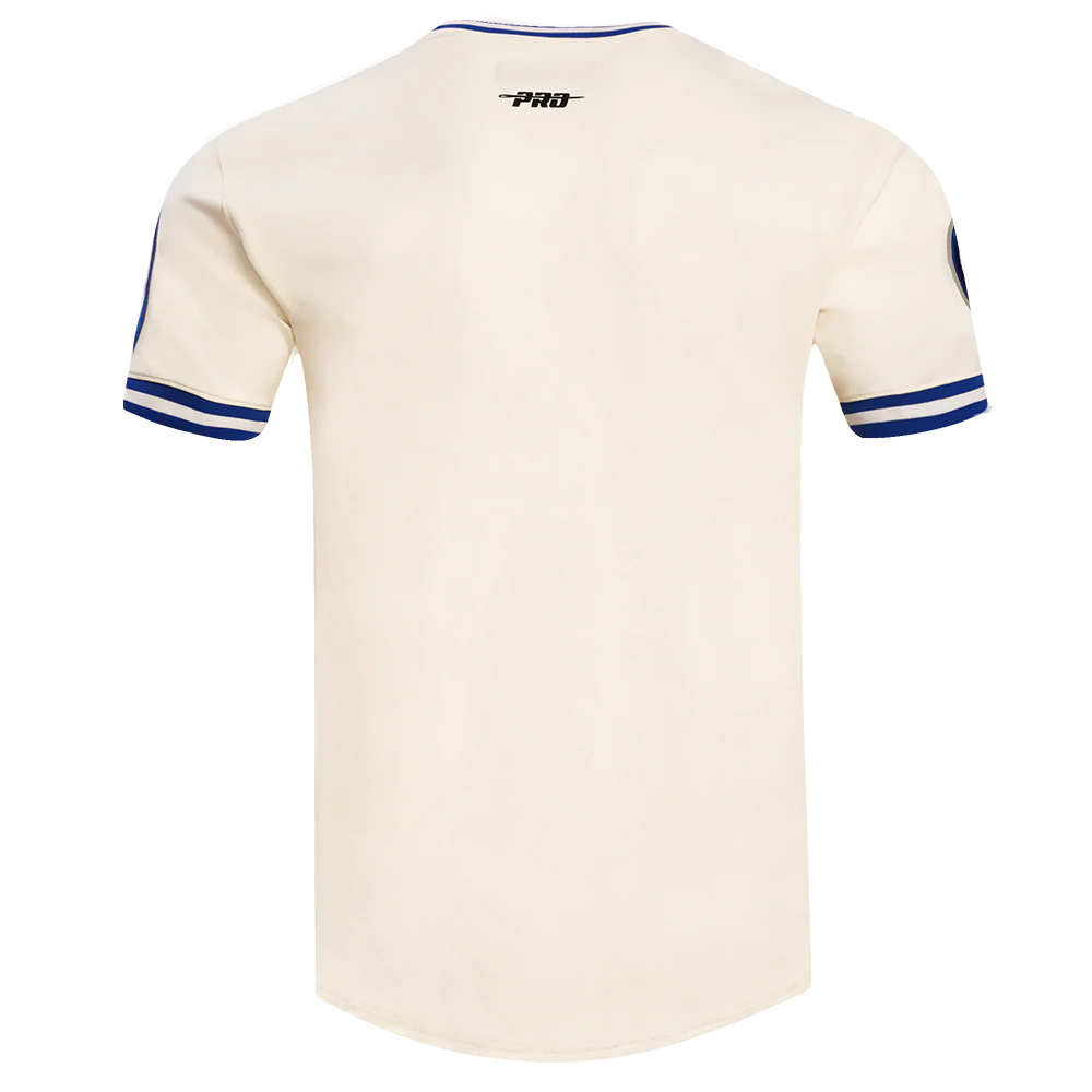 NBA DETROIT PISTONS RETRO CLASSIC MEN'S TEE (EGGSHELL/ ROYAL BLUE) - Image 4