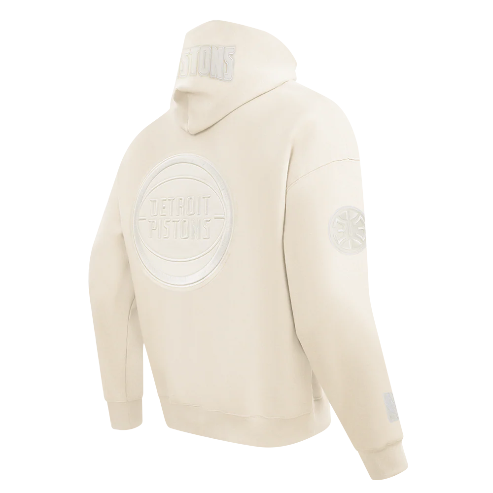 NBA DETROIT PISTONS CADE CUNNINGHAM #2 NEUTRAL PNN MEN'S DROP SHOULDER FLC PO HOODIE (EGGSHELL) - Image 4