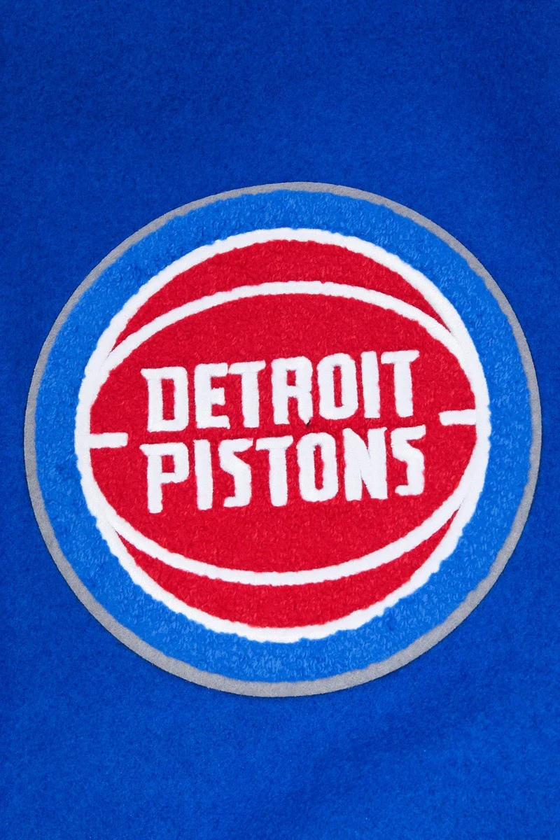 NBA DETROIT PISTONS CLASSIC WOOL MEN'S VARSITY JACKET (ROYAL/WHITE) - Image 7