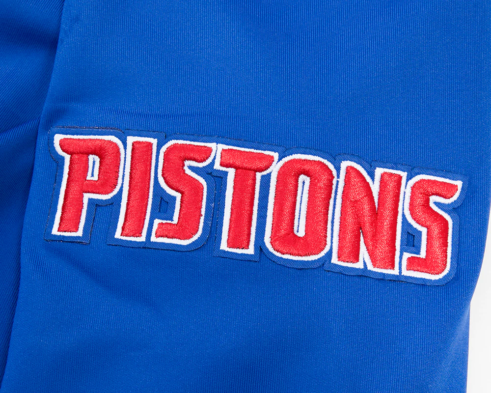 NBA DETROIT PISTONS CLASSIC MEN'S DOUBLE KNIT TRACK JACKET (ROYAL BLUE/RED) - Image 7