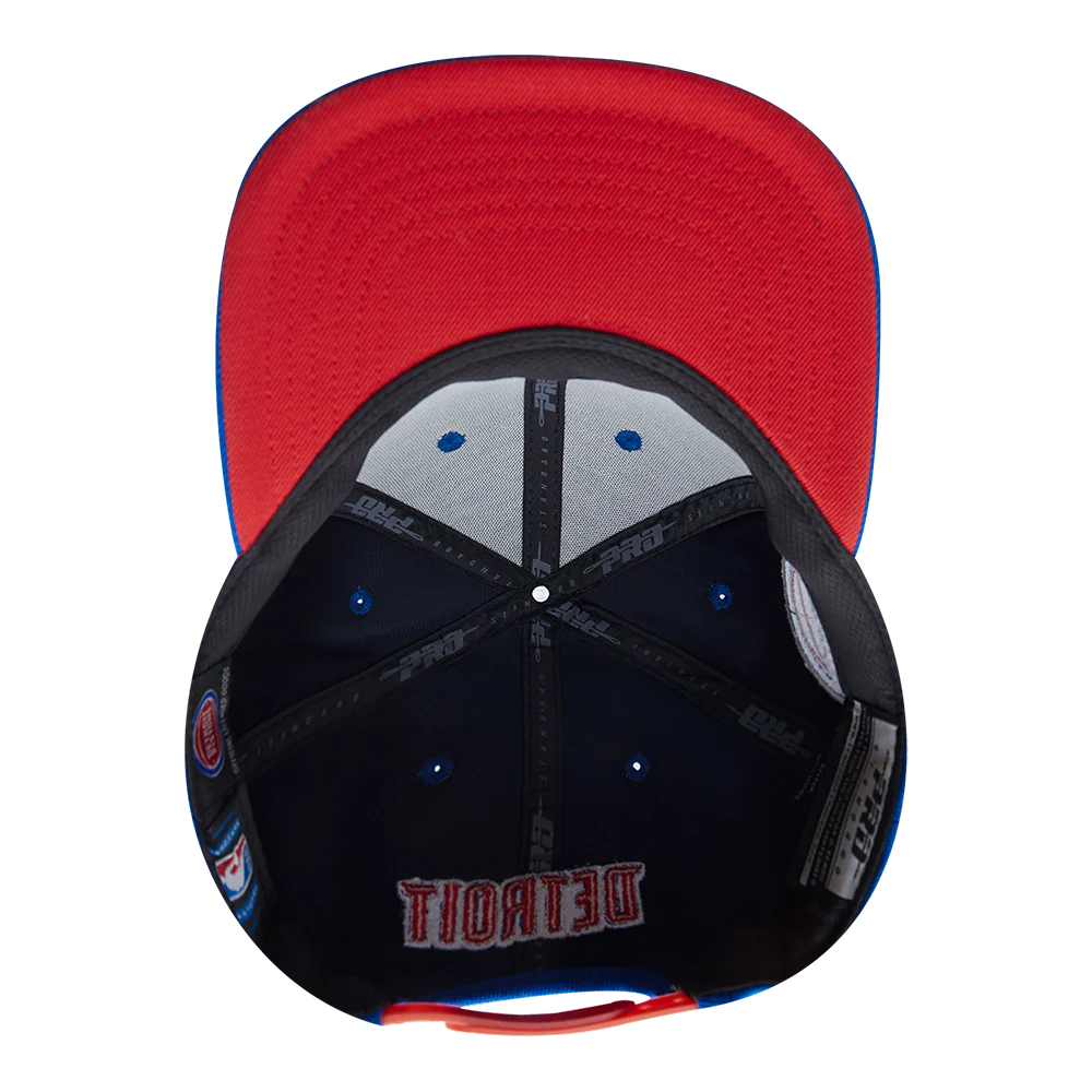 NBA DETROIT PISTONS MASHUP UNISEX WOOL SNAPBACK HAT (ROYAL BLUE) - Image 7