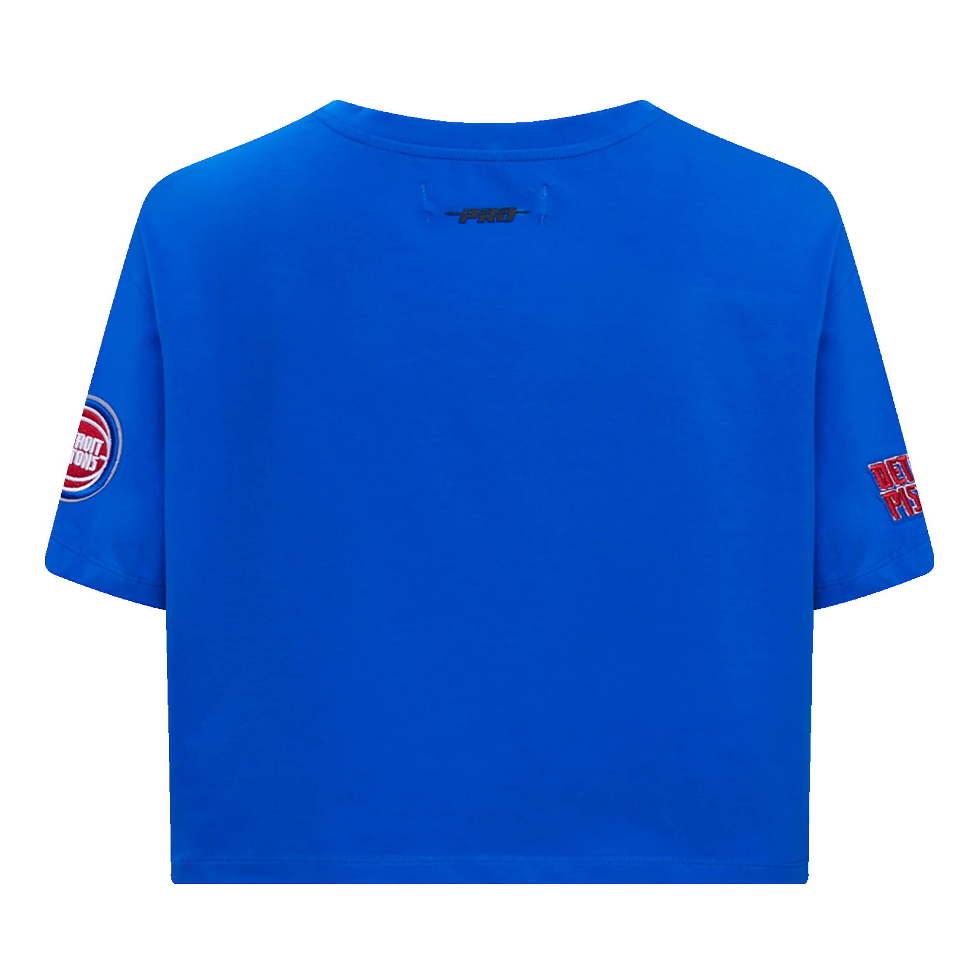 NBA DETROIT PISTONS SCRIPT TAIL WOMEN'S SINGLE JERSEY BOXY TEE (ROYAL BLUE) - Image 3