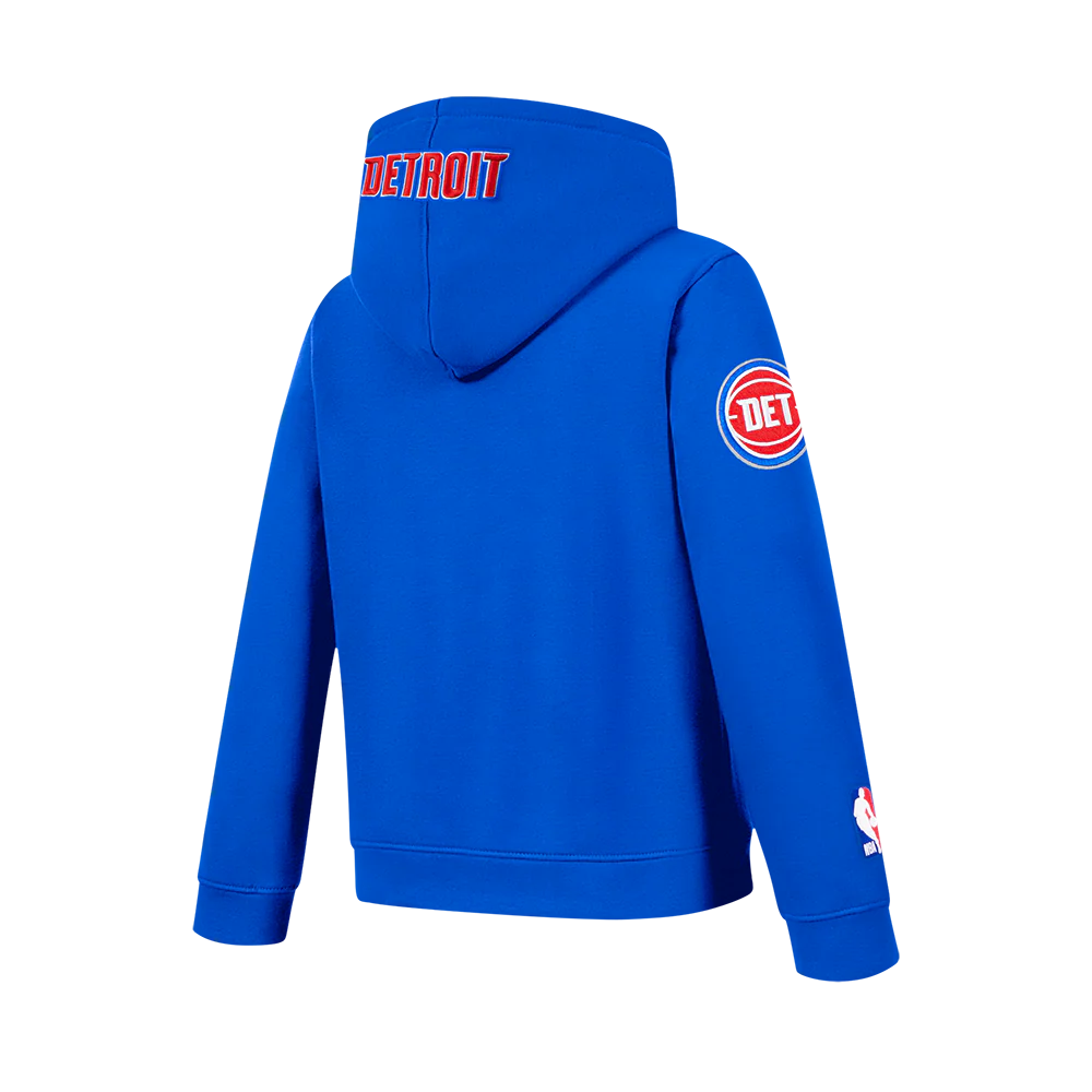 NBA DETROIT PISTONS CLASSIC BIG BOY'S FLC FZ PO HOODIE (ROYAL BLUE) - Image 4