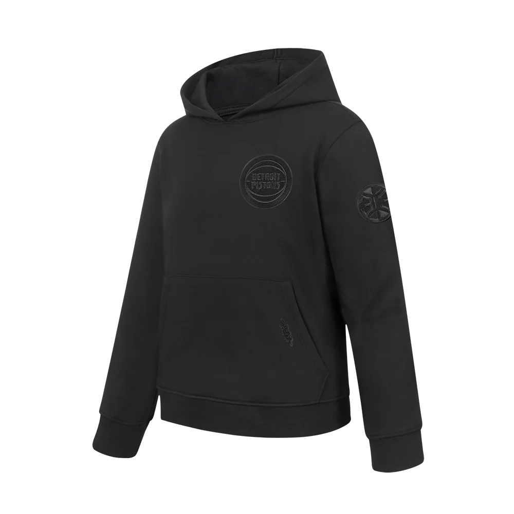 NBA DETROIT PISTONS TRIPLE BLACK BIG BOYS FLC PO HOODIE (BLACK) - Image 2