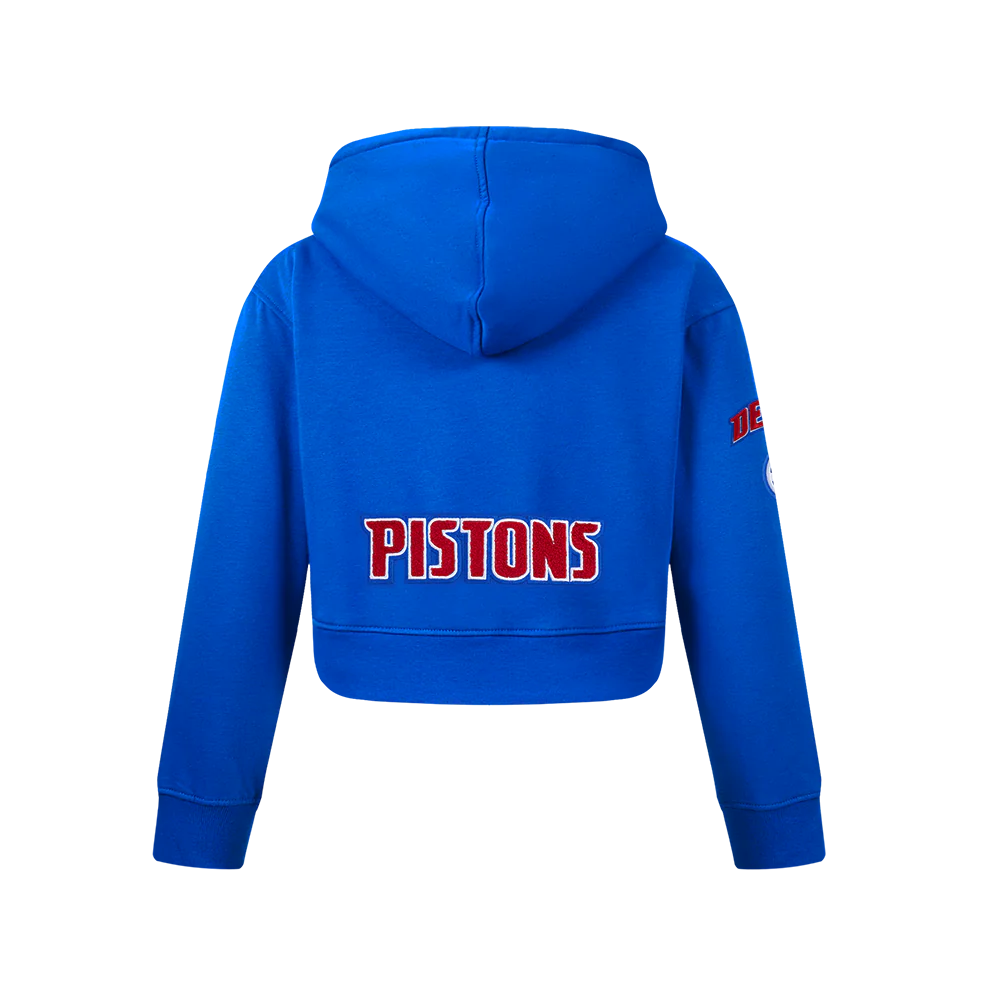 NBA DETROIT PISTONS CLASSIC BIG GIRLS FLEECE FULL ZIP HOODIE (ROYAL BLUE) - Image 3