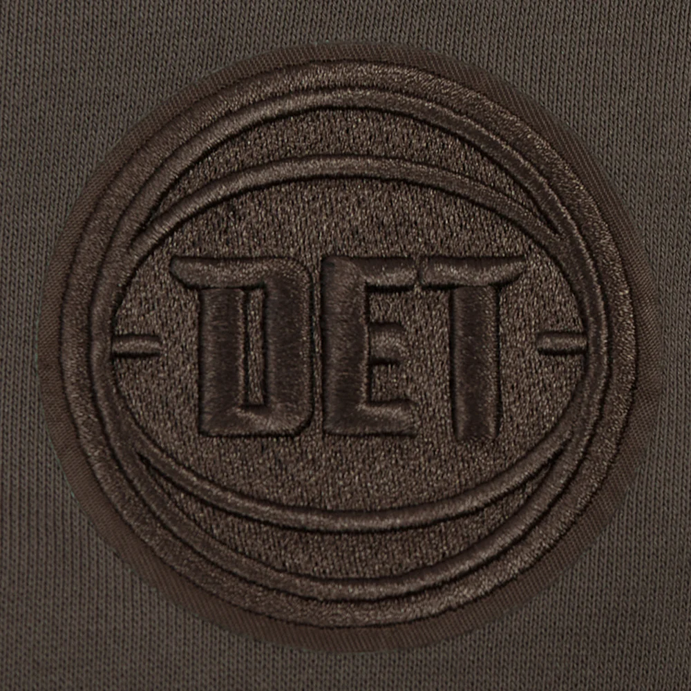 NBA DETROIT PISTONS NEUTRAL FLEECE CREWNECK (DARK TAUPE) - Image 7