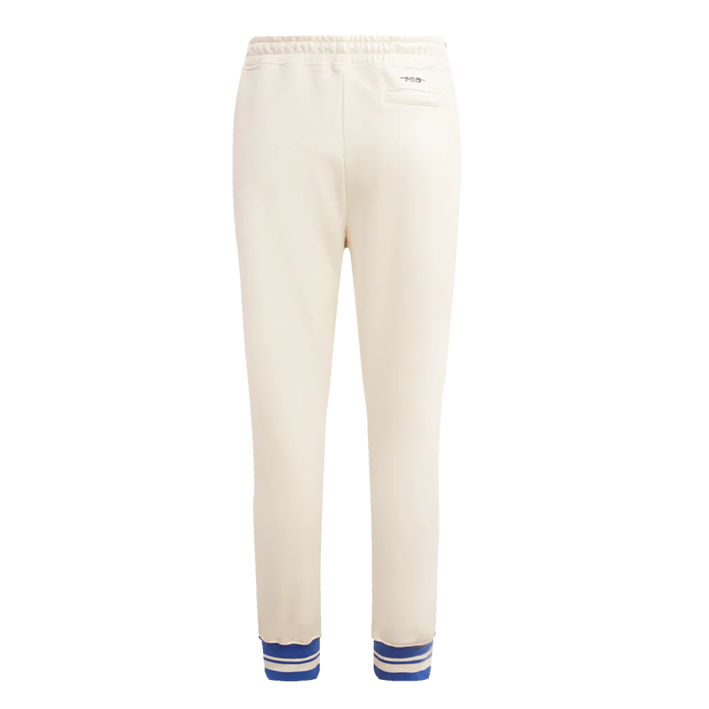 NBA DETROIT PISTONS RETRO CLASSIC WOMEN'S RIB SWEATPANT (EGGSHELL/ROYAL BLUE) - Image 4