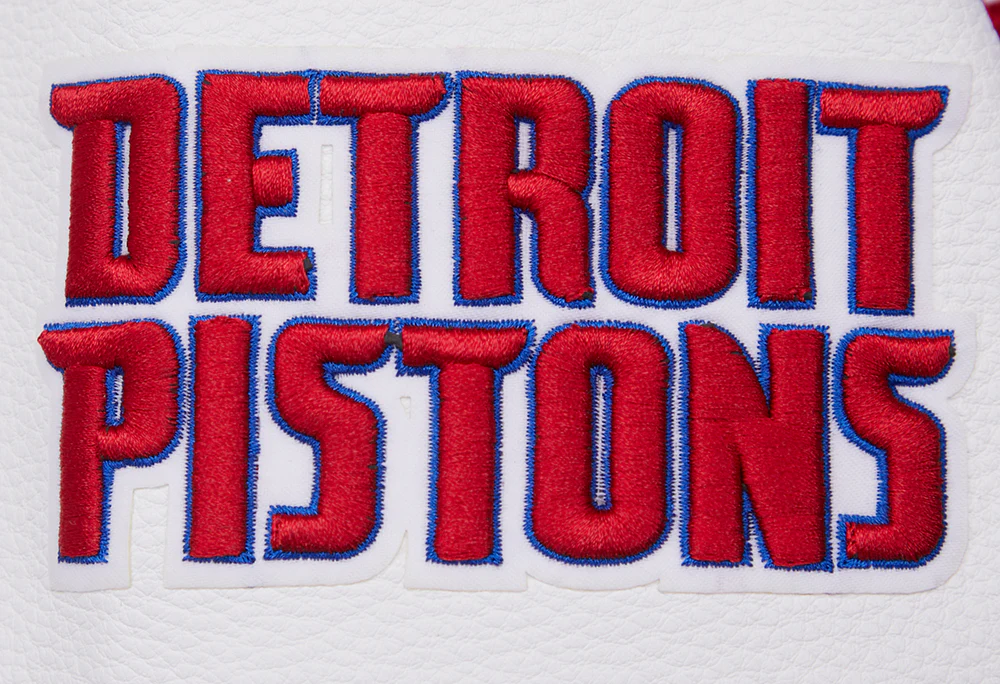 NBA DETROIT PISTONS RETRO CLASSIC WOMEN'S RIB WOOL VARSITY JACKET (ROYAL BLUE/RED) - Image 9
