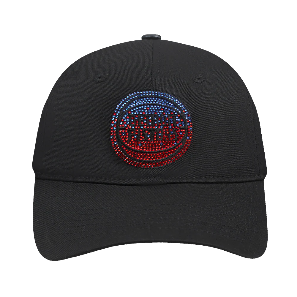 NBA DETROIT PISTONS JEWELS WOMEN'S DAD HAT (BLACK)