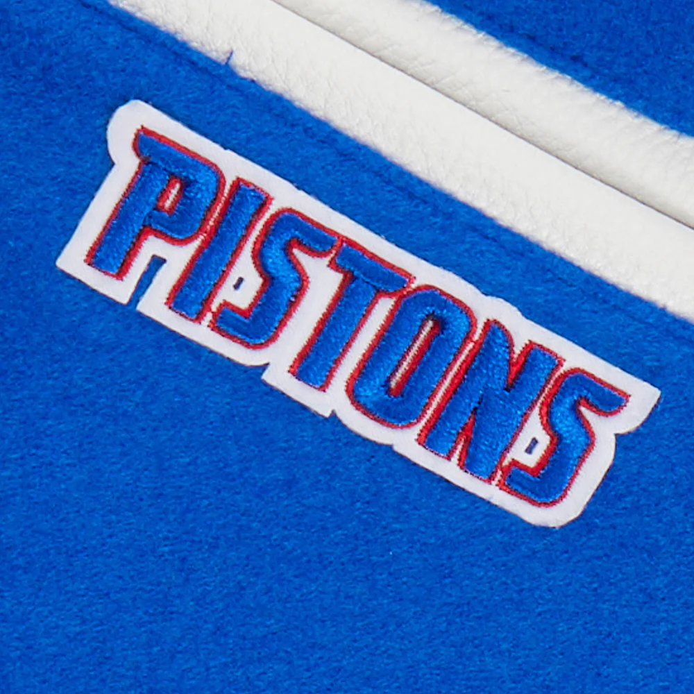 NBA DETROIT PISTONS CLASSIC TODDLER BOYS WOOL VARSITY JACKET (ROYAL BLUE/WHITE) - Image 8
