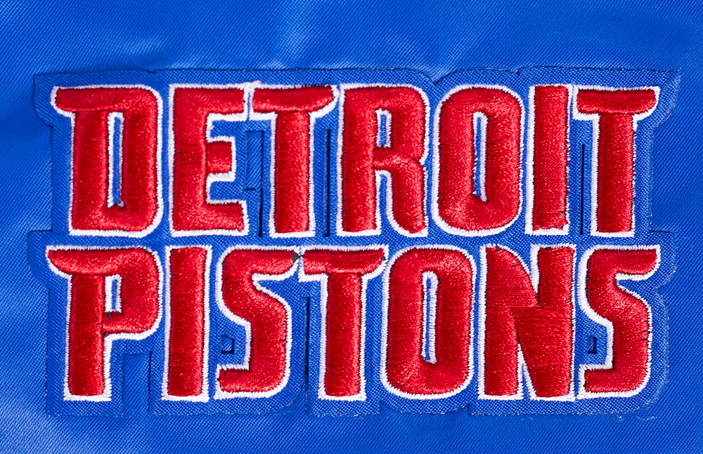 NBA DETROIT PISTONS SCRIPT TAIL WOMEN'S SATIN JACKET (ROYAL BLUE) - Image 7