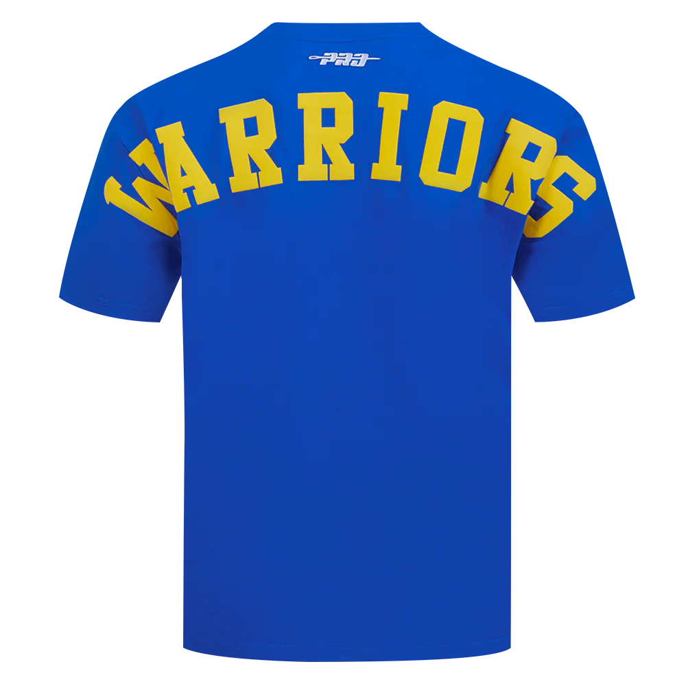 NBA GOLDEN STATE WARRIORS WINGSPAN MEN'S CJ DROP SHOULDER TEE (ROYAL BLUE)
