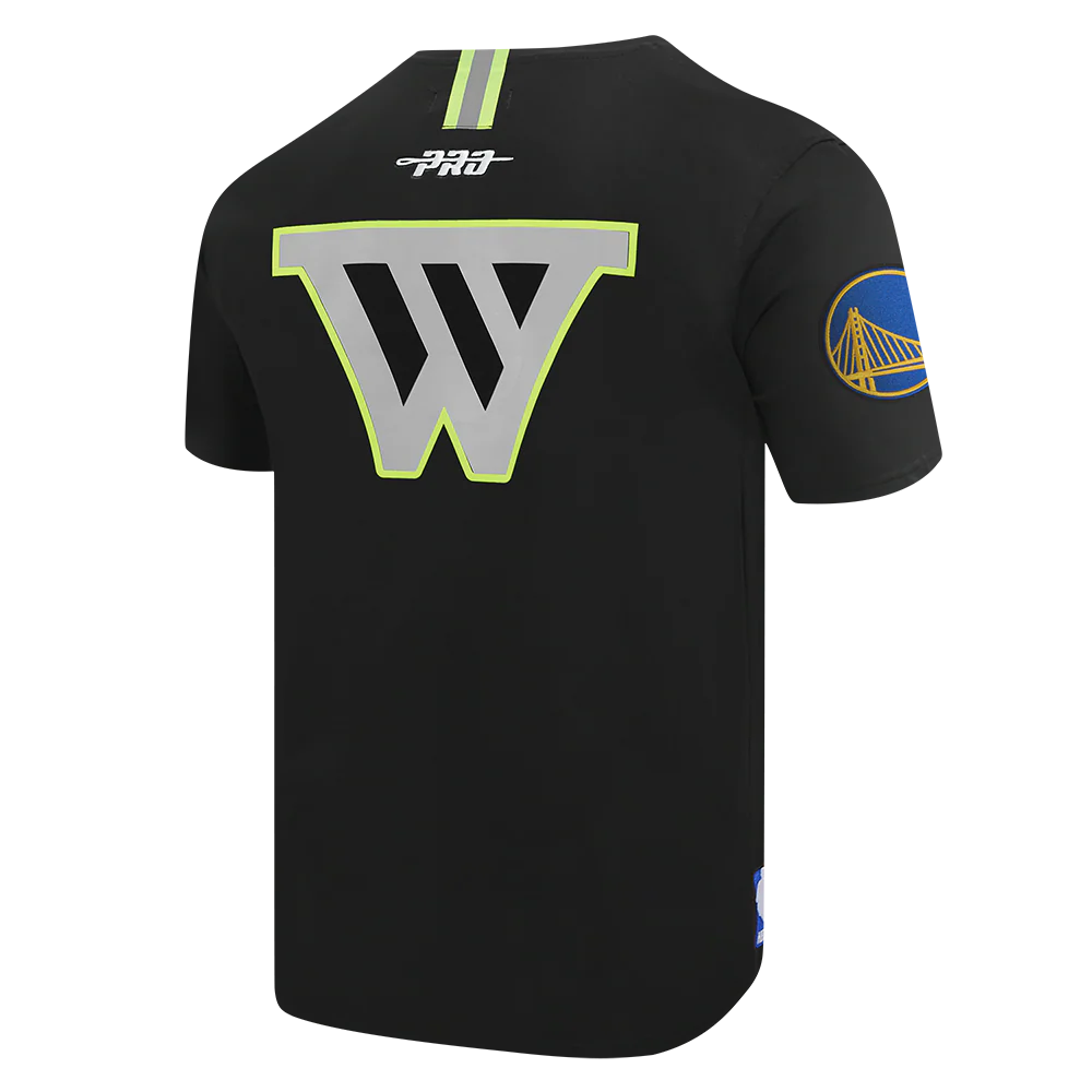 NBA GOLDEN STATE WARRIORS UNDER THE LIGHTS MEN'S SINGLE JERSEY TEE (BLACK) - Image 4
