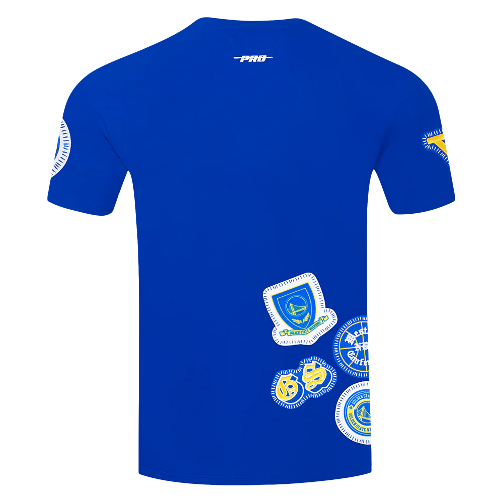 NBA GOLDEN STATE WARRIORS DIY PICK STITCH MEN'S SINGLE JERSEY TEE (ROYAL BLUE) - Image 3