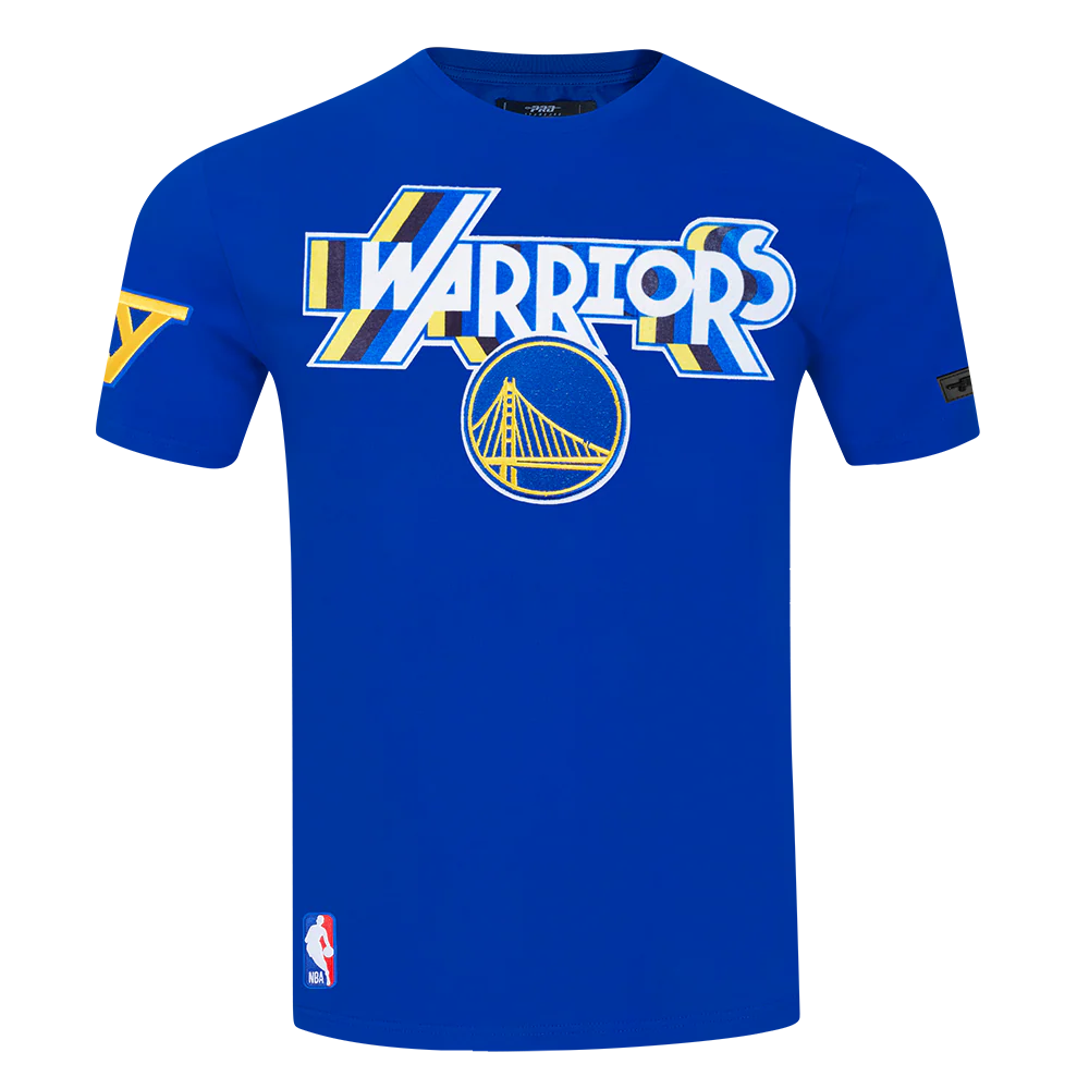 NBA GOLDEN STATE WARRIORS RETRO ELEVATION MEN'S SINGLE JERSEY TEE (ROYAL BLUE)