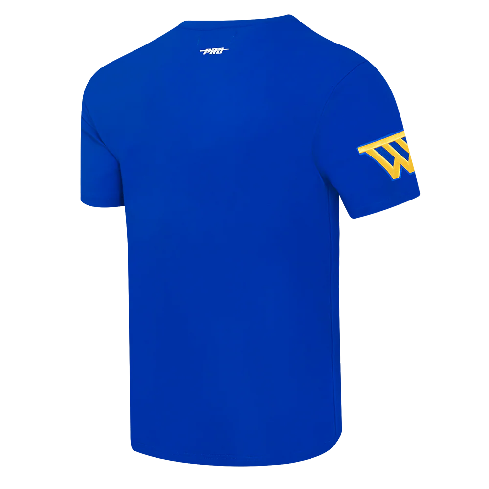 NBA GOLDEN STATE WARRIORS RETRO ELEVATION MEN'S SINGLE JERSEY TEE (ROYAL BLUE) - Image 4