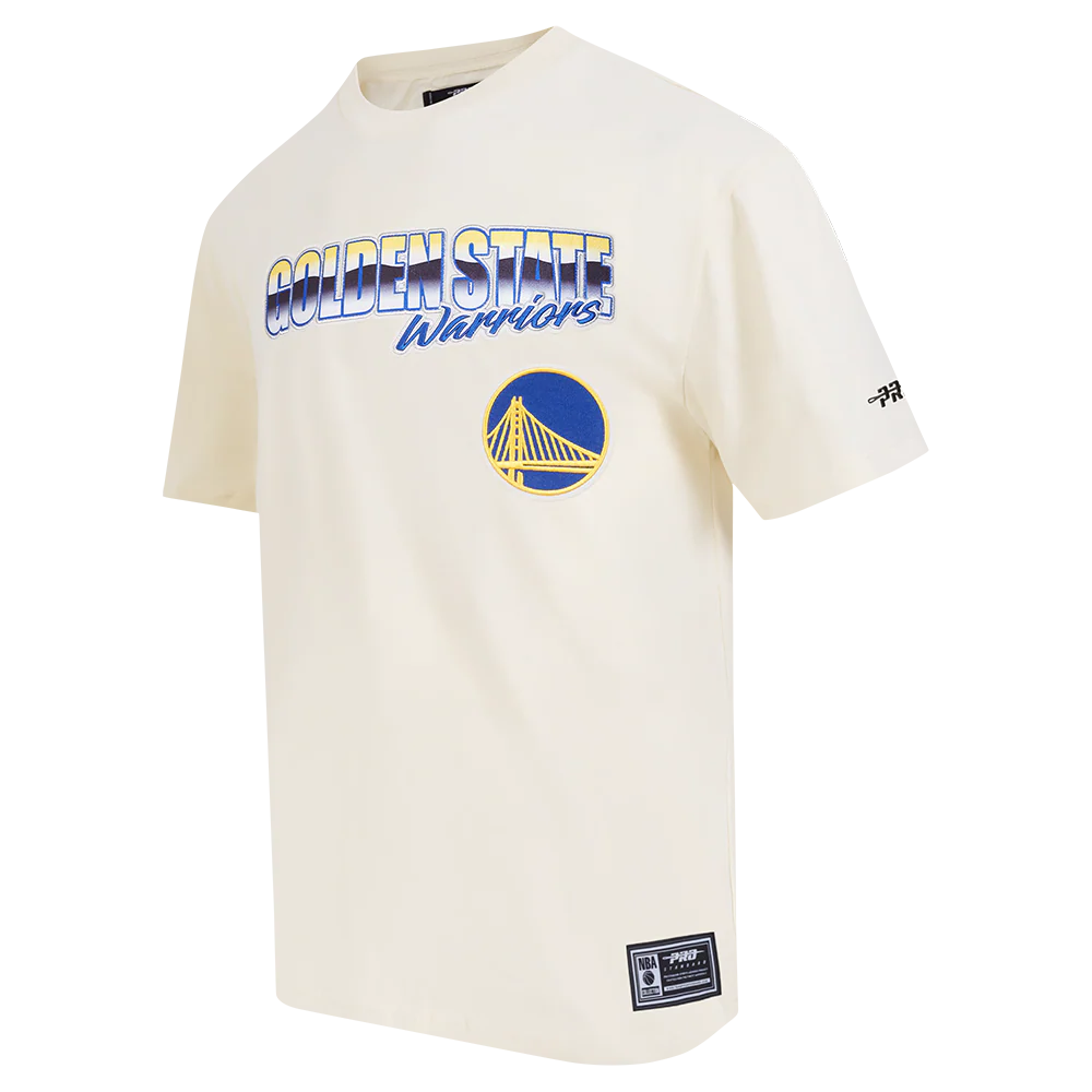 NBA GOLDEN STATE WARRIORS CHROME MEN'S CJ DROP SHOULDER TEE (EGGSHELL) - Image 2