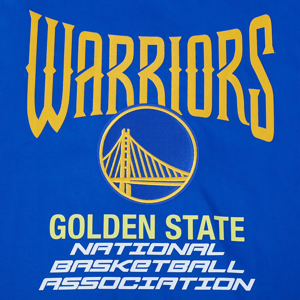 NBA GOLDEN STATE WARRIORS CITY TOUR 2.0 MEN'S COTTON JERSEY DROP SHOULDER TEE (ROYAL BLUE) - Image 5