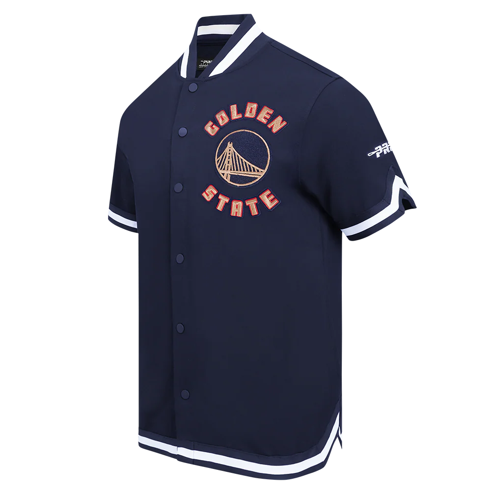 NBA GOLDEN STATE WARRIORS CITY EDITION 24-25 MEN'S DK SS WARM UP JAC (MIDNIGHT NAVY) - Image 2