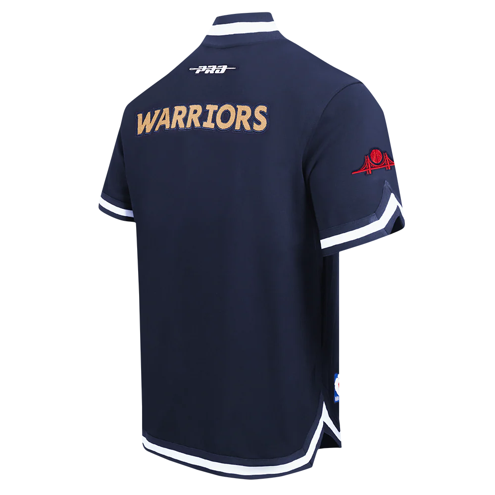 NBA GOLDEN STATE WARRIORS CITY EDITION 24-25 MEN'S DK SS WARM UP JAC (MIDNIGHT NAVY) - Image 4