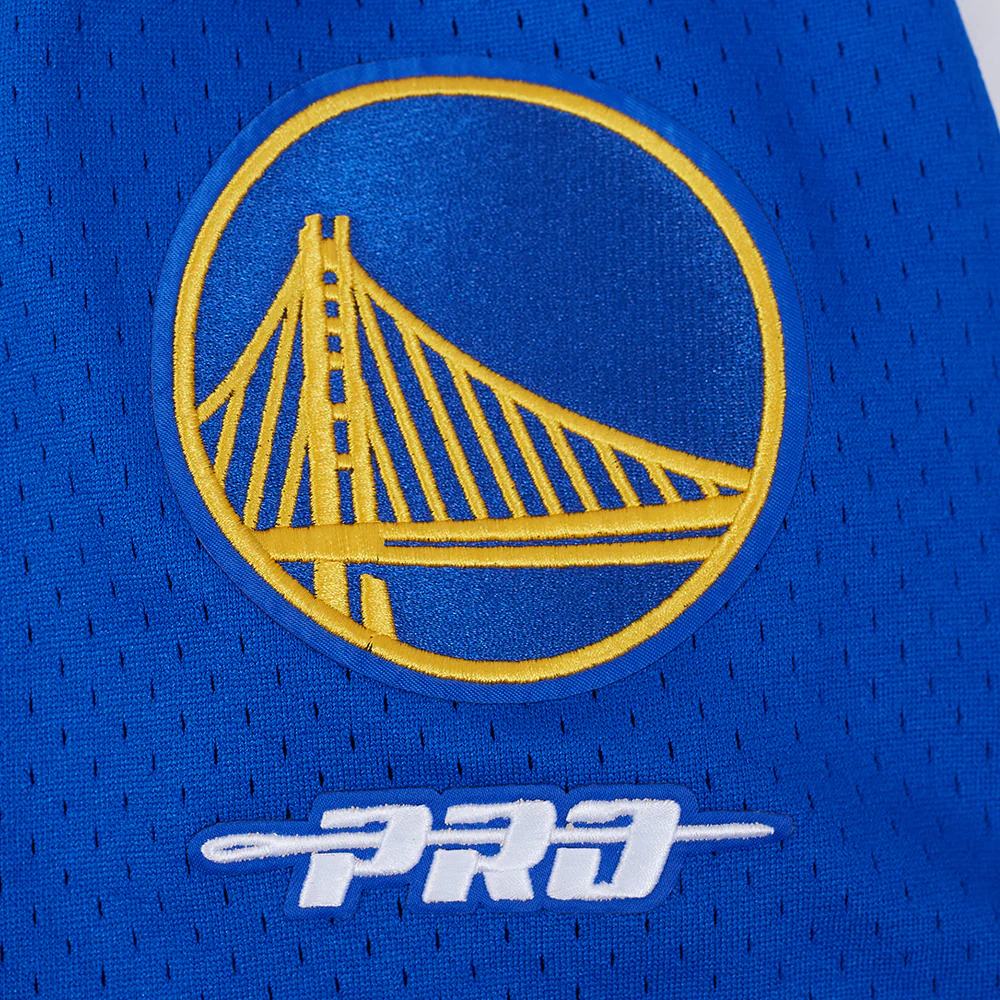 NBA GOLDEN STATE WARRIORS JIMMY BUTLER III #10 CLASSIC MESH PLAYER NAME & NUMBER MESH BUTTON DOWN SHIRT (ROYAL BLUE) - Image 6