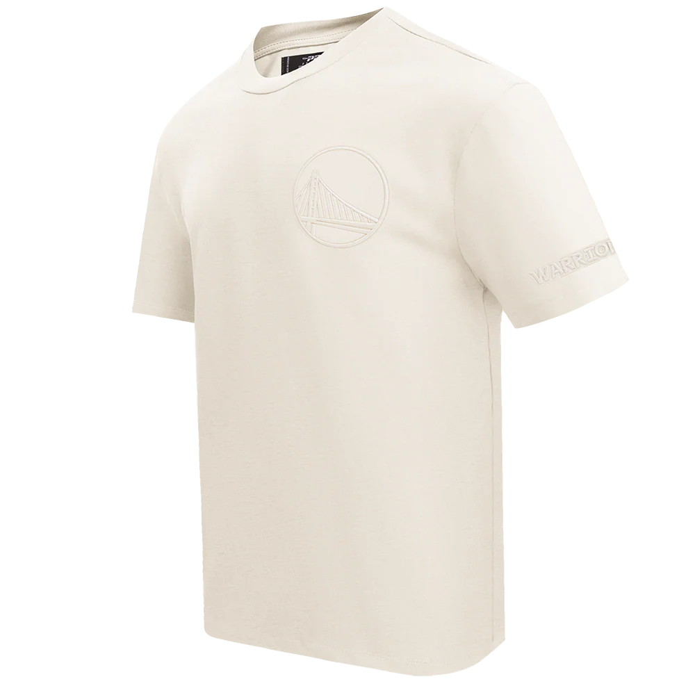 NBA GOLDEN STATE WARRIORS NEUTRAL DROP SHOULDER MEN'S TEE (EGGSHELL) - Image 2