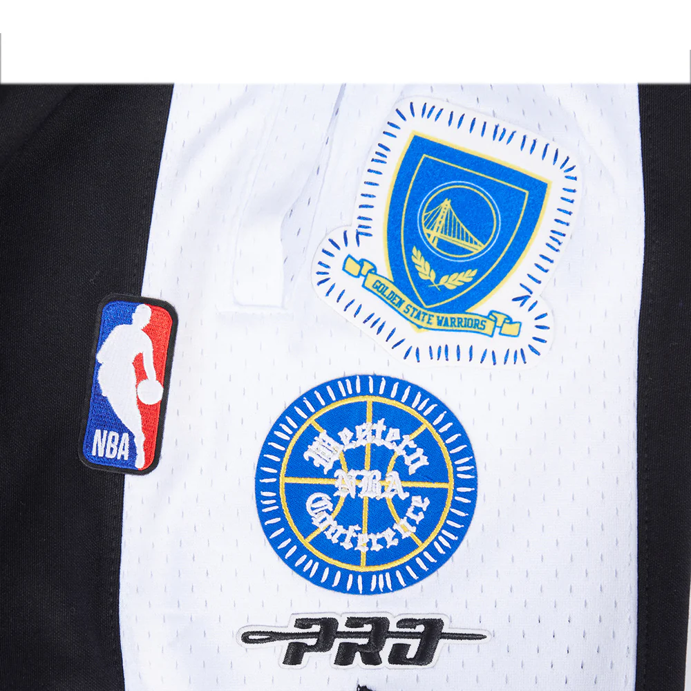 NBA GOLDEN STATE WARRIORS DIY PICK STITCH MEN'S DOUBLE KNIT 2.0 SHORT (BLACK) - Image 8