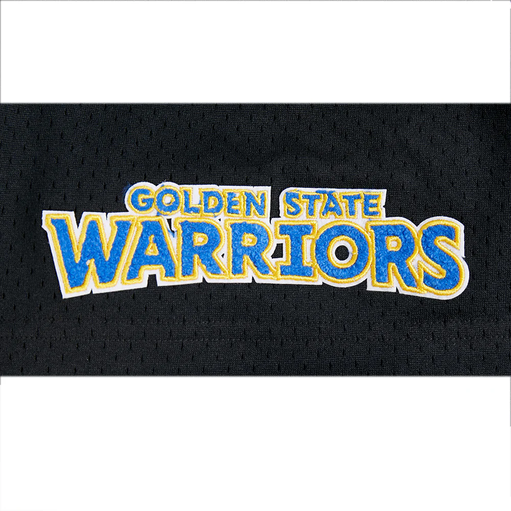 NBA GOLDEN STATE WARRIORS SOUVENIR MEN'S MESH SHORT (BLACK) - Image 7