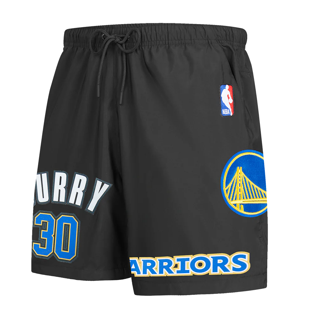 NBA GOLDEN STATE WARRIORS STEPHEN CURRY #30 WOVEN SHORT (BLACK)