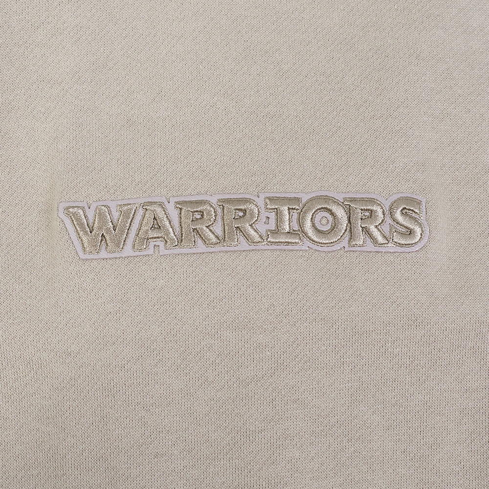 GOLDEN STATE WARRIORS NEUTRAL MEN'S DROP SHOULDER FLC PO HOODIE (TAUPE) - Image 5