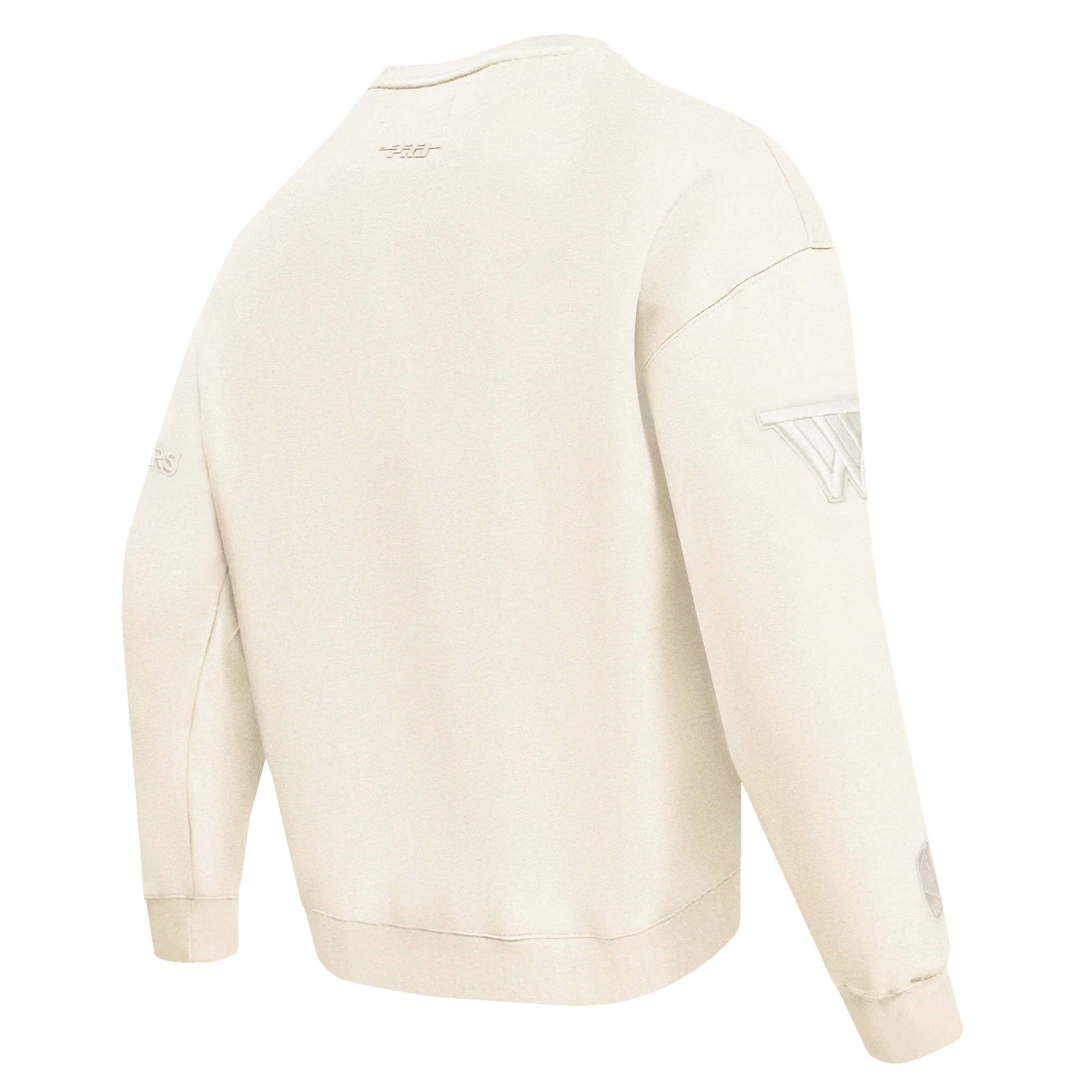 NBA GOLDEN STATE WARRIORS NEUTRAL MEN'S DROP SHOULDER FLC CREWNECK (EGGSHELL) - Image 4