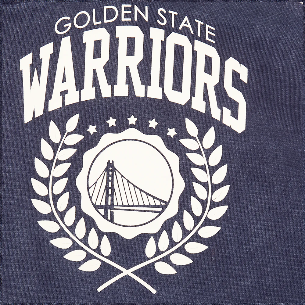 NBA GOLDEN STATE WARRIORS STREET TEAM MEN'S ENZYME WASH DS FT PO HOODIE (WASHED MIDNIGHT NAVY) - Image 7
