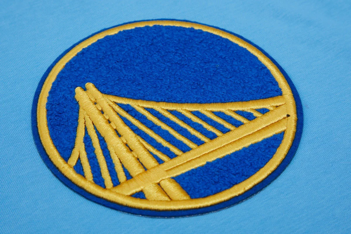 NBA GOLDEN STATE WARRIORS CLASSIC CHENILLE MEN'S PULLOVER HOODIE (UNIVERSITY BLUE) - Image 7