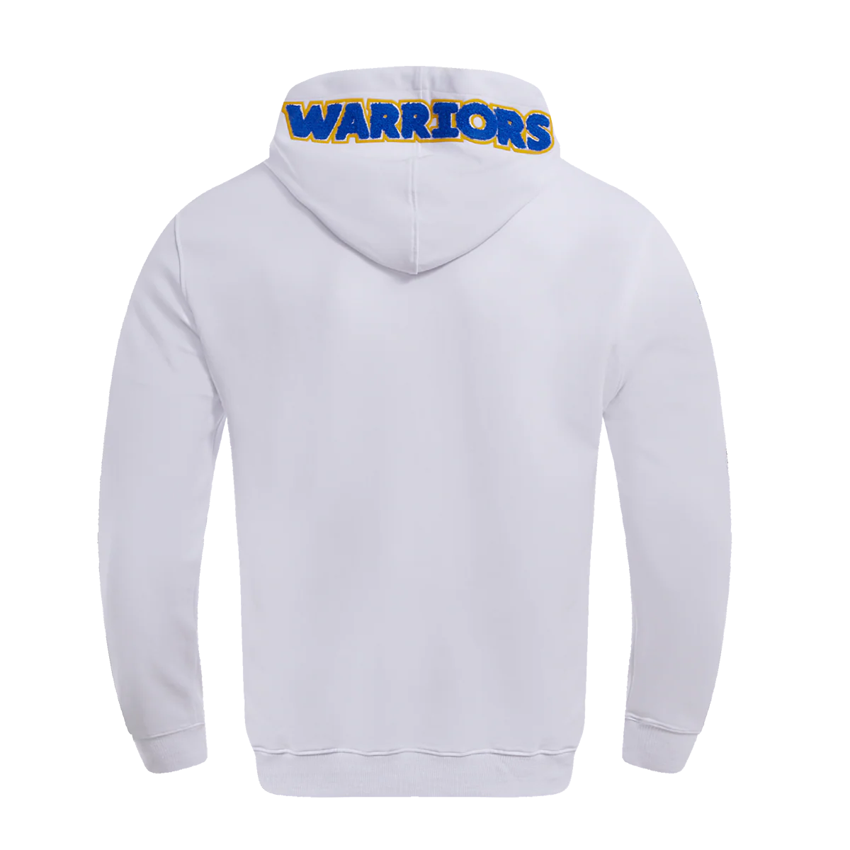 NBA GOLDEN STATE WARRIORS CLASSIC CHENILLE MEN'S PULLOVER HOODIE (WHITE) - Image 4