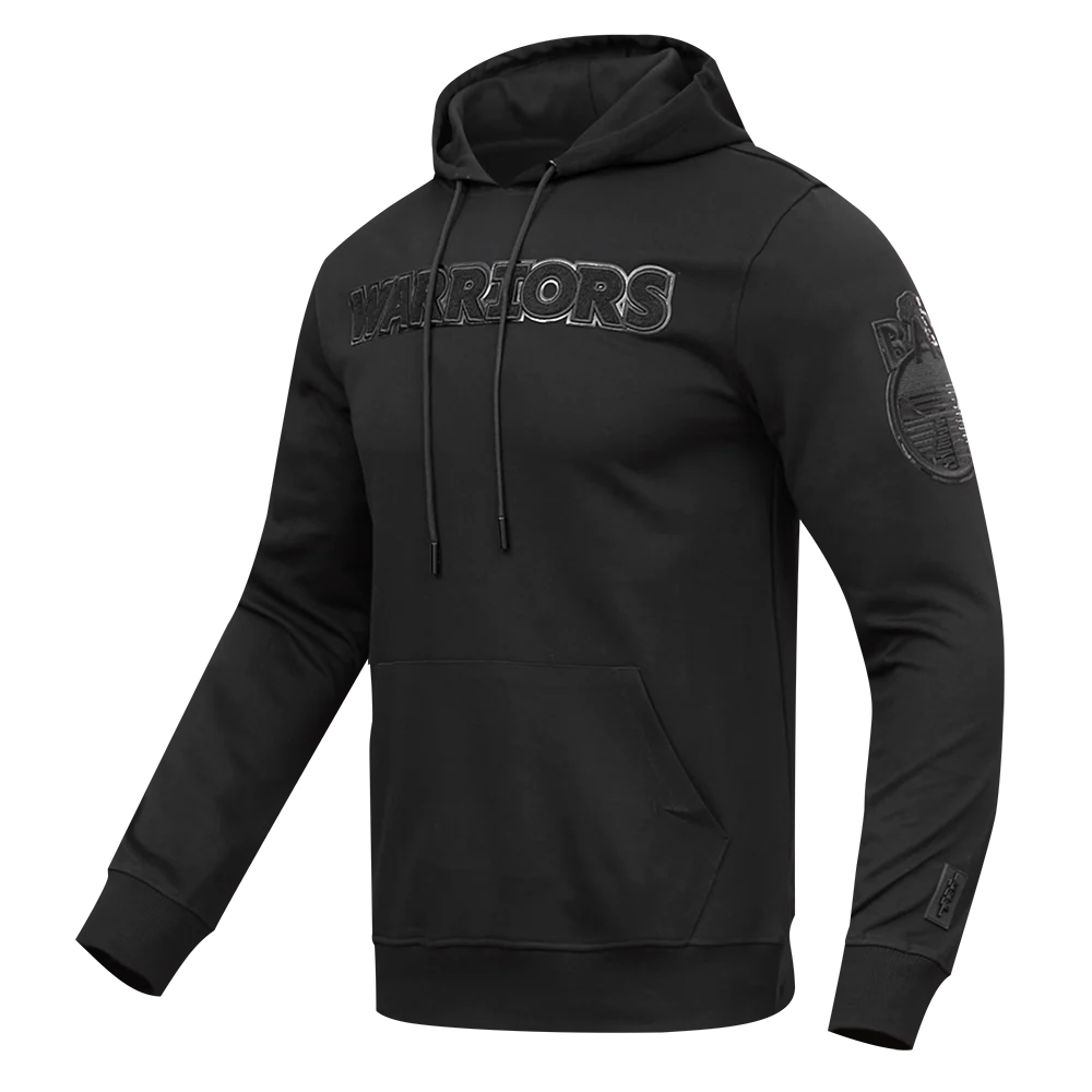 NBA GOLDEN STATE WARRIORS TRIPLE BLACK LOGO HOODIE (TRIPLE BLACK) - Image 2