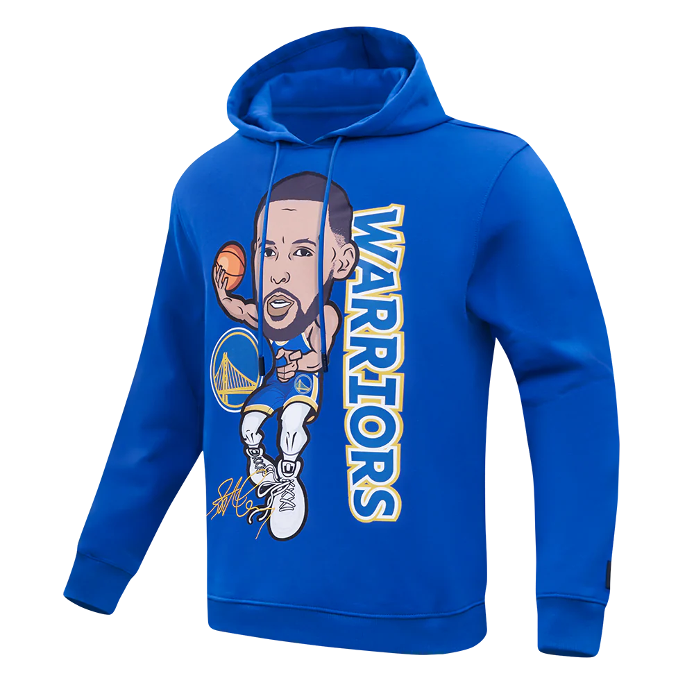 NBA GOLDEN STATE WARRIORS STEPHEN CURRY #30 SKY HOOK MEN'S FLC PO HOODIE (ROYAL BLUE) - Image 2