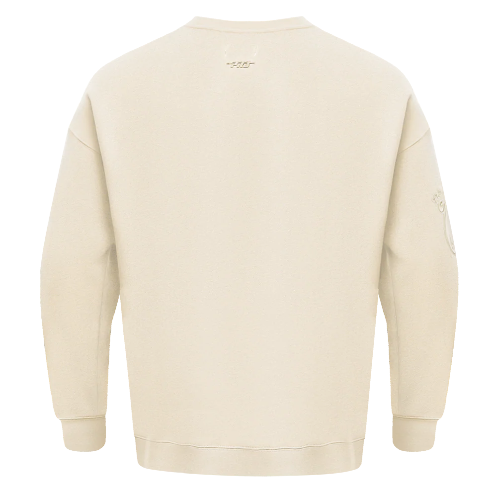 NBA GOLDEN STATE WARRIORS NEUTRAL DROP SHOULDER FLEECE CREWNECK (EGGSHELL) - Image 3