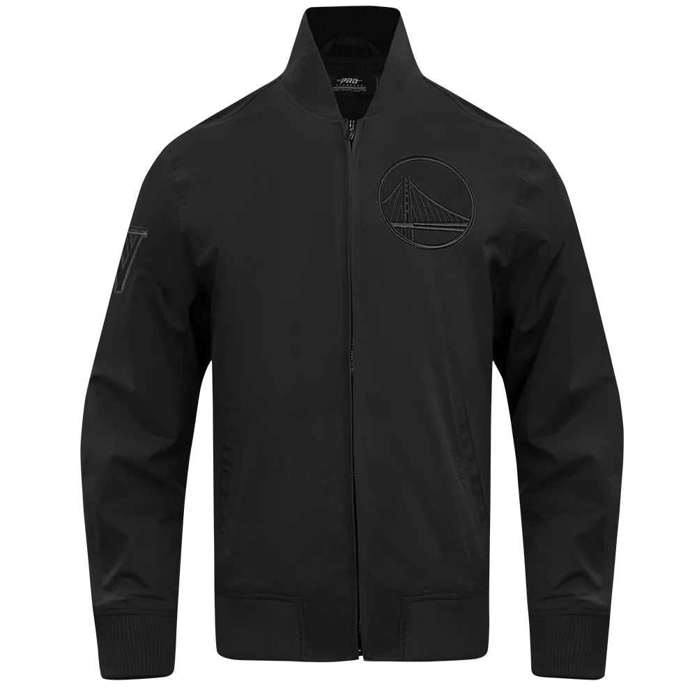 GOLDEN STATE WARRIORS NEUTRAL MEN'S TWILL JACKET (BLACK)