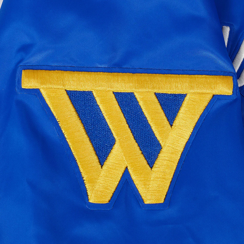 NBA GOLDEN STATE WARRIORS MODERN ORIGINALS MEN'S SATIN JACKET (ROYAL BLUE) - Image 8