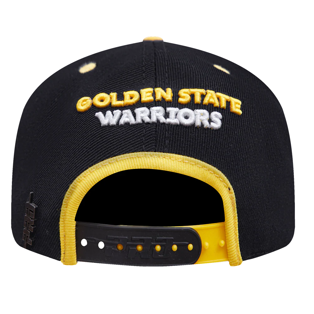 NBA GOLDEN STATE WARRIORS 2 TONE WOOL SNAPBACK HAT (BLACK/YELLOW) - Image 5