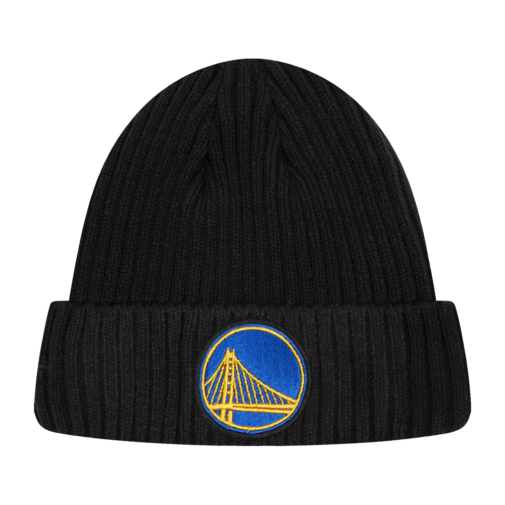 NBA GOLDEN STATE WARRIORS OLD ENGLISH BEANIE (BLACK)