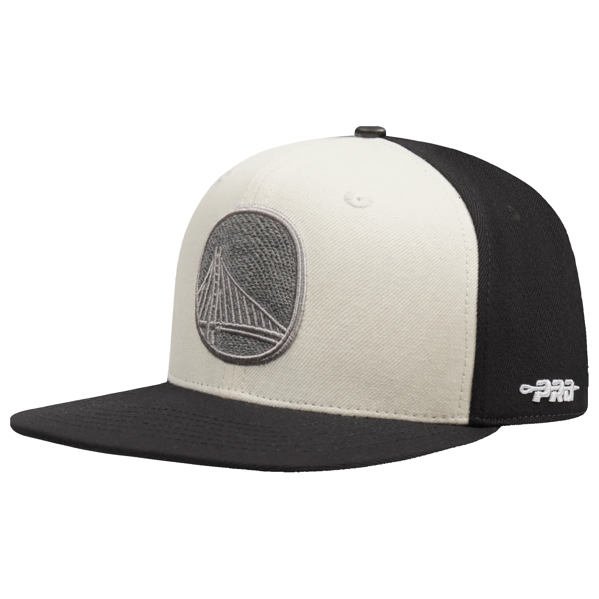NBA GOLDEN STATE WARRIORS REVERSE FRENCH TERRY PINCH FRONT SNAPB (EGGSHELL/ BLACK) - Image 2