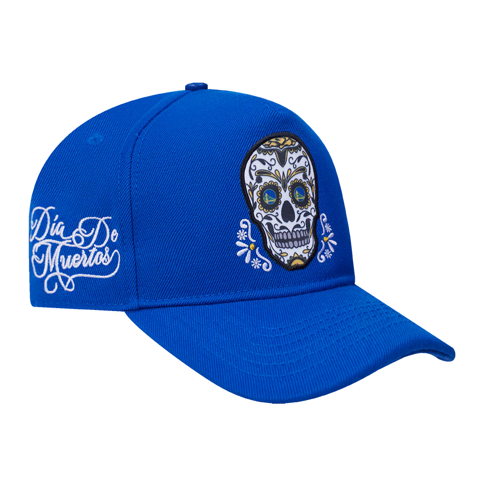 NBA GOLDEN STATE WARRIORS SUGAR SKULL WOOL BLEND PRO PINCH SNAPB (ROYAL BLUE) - Image 3