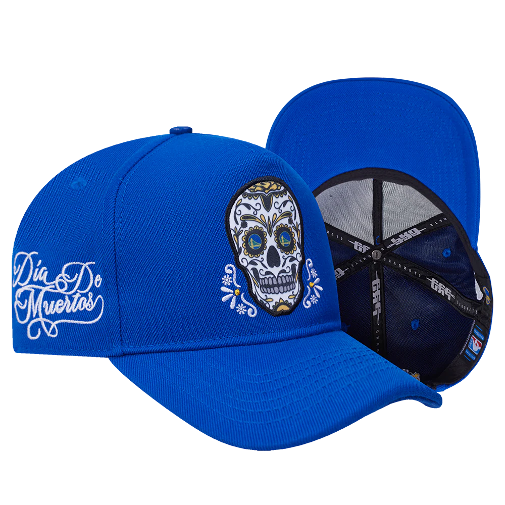 NBA GOLDEN STATE WARRIORS SUGAR SKULL WOOL BLEND PRO PINCH SNAPB (ROYAL BLUE) - Image 6