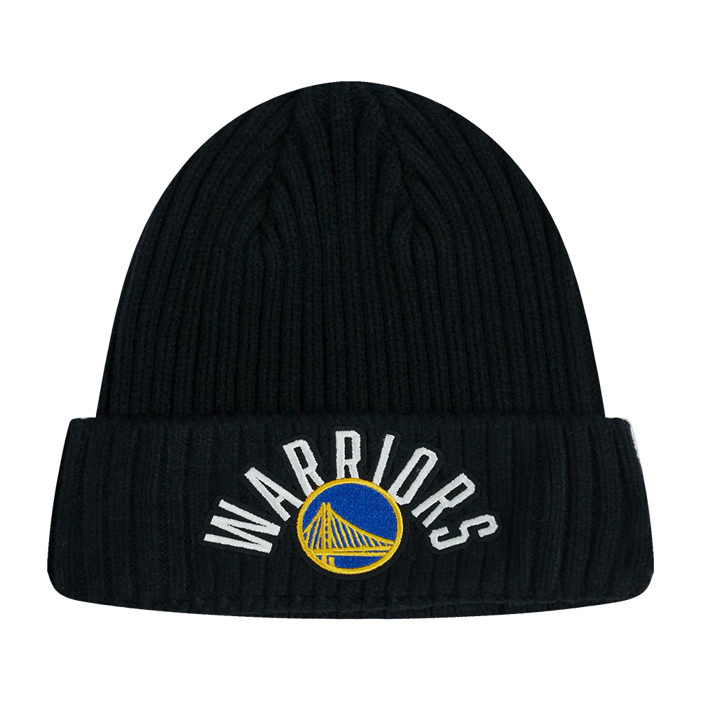 NBA GOLDEN STATE WARRIORS MODERN ORIGINALS UNLINED PRO BEANIE CUFFED (BLACK) - Image 5